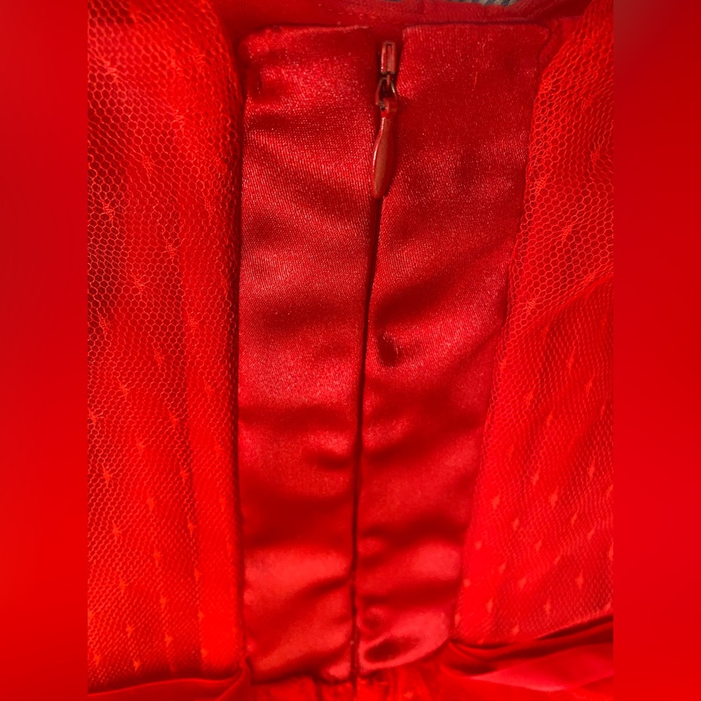Teuta Matoshi Draped Heart Dress size 6 pristine condition
Beautiful red - Picture 15 of 16